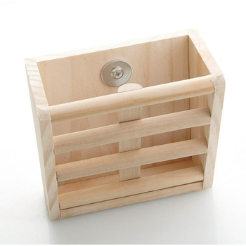 Fából készült etetőtál és szénatartó kisállatoknak