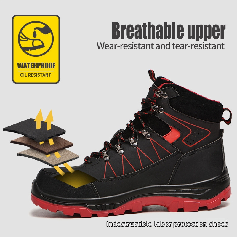 Zaštitne cipele za gradilište s mrežastim gornjim dijelom, čelična kapica, otpornost na udarce i proboje