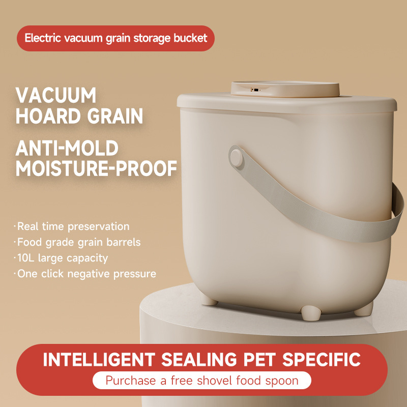 Edamame Δοχείο Αποθήκευσης Τροφίμων για Κατοικίδια, 10L, ABS + PET + silica gel