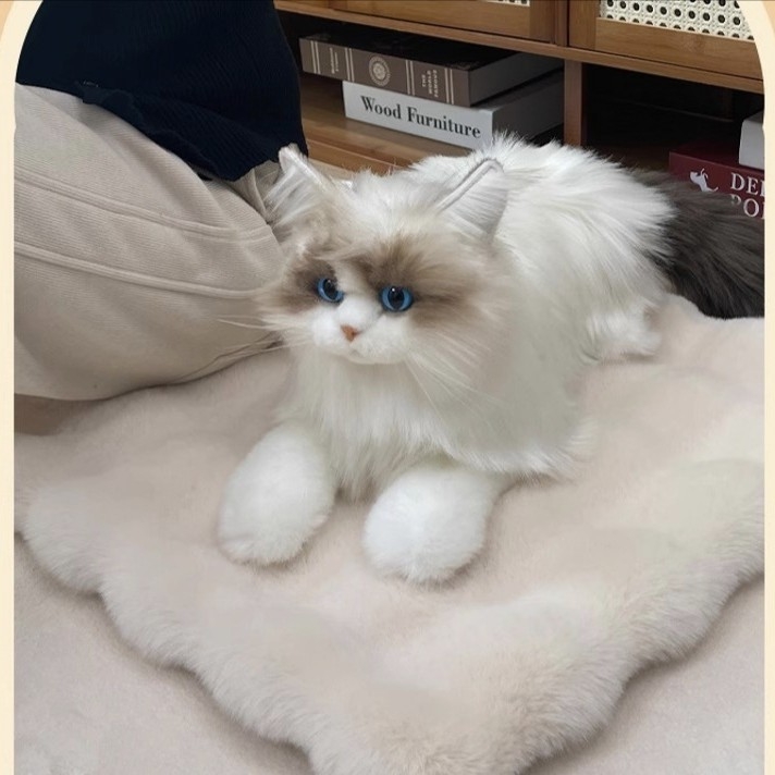 Κυκλικό μαξιλαράκι σκύλου από συνθετική γούνα κουνελιού, πλένεται, εύκολο στην εγκατάσταση