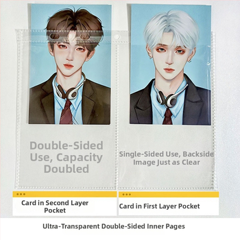 Veľká vnútorná strana kartového albumu — PP vnútorné strany, 10 listov, kompatibilné s tromi alebo šiestimi dierami