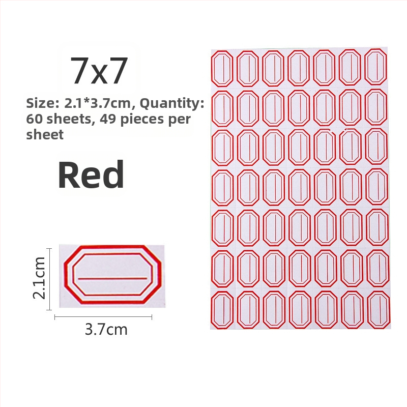 Ručne napisane etikete, materijal: naljepnica, model: 00, Zhengyou, 49 etiketa po stranici