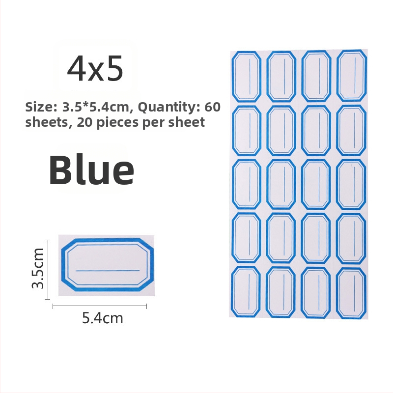 Ručne napisane etikete, materijal: naljepnica, model: 00, Zhengyou, 49 etiketa po stranici