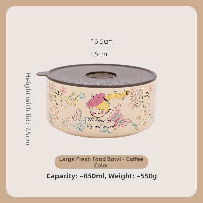 Κουτί γεύματος – κεραμικό, σφραγισμένο και διατηρεί τη φρεσκάδα, σετ τριών τεμαχίων με καπάκι; χωρητικότητα κάτω από 300 ml; μονό επίπεδο; μη ηλεκτρικό; μάρκα Suqian