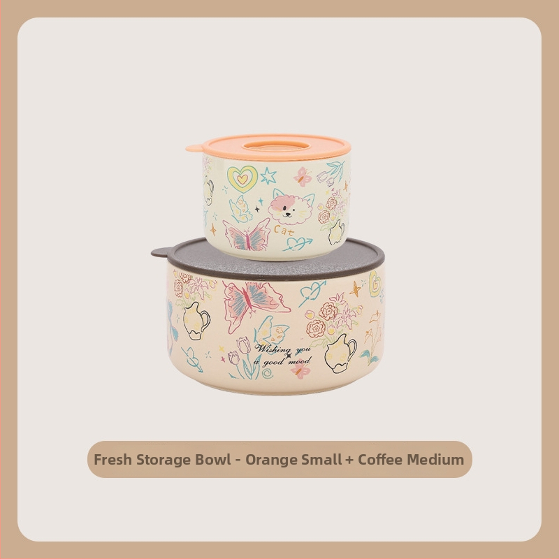 Κουτί γεύματος – κεραμικό, σφραγισμένο και διατηρεί τη φρεσκάδα, σετ τριών τεμαχίων με καπάκι; χωρητικότητα κάτω από 300 ml; μονό επίπεδο; μη ηλεκτρικό; μάρκα Suqian