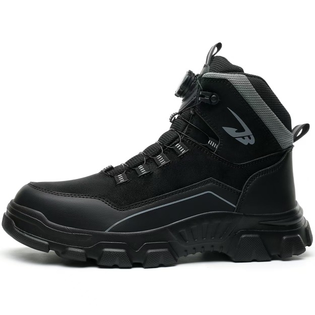 Visoke planinarske cipele s čeličnim nosom, zaštita od udara i probijanja, materijal mikrovlakna koža + platno