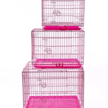 Μεταλλικό κλουβί για κατοικίδια με δίσκο, κατάλληλο για εσωτερική και εξωτερική χρήση — αναπνεύσιμο, πλένεται εύκολα, εύκολη εγκατάσταση