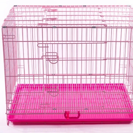 Μεταλλικό κλουβί για κατοικίδια με δίσκο, κατάλληλο για εσωτερική και εξωτερική χρήση — αναπνεύσιμο, πλένεται εύκολα, εύκολη εγκατάσταση