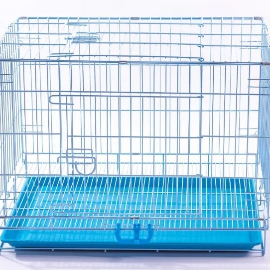 Μεταλλικό κλουβί για κατοικίδια με δίσκο, κατάλληλο για εσωτερική και εξωτερική χρήση — αναπνεύσιμο, πλένεται εύκολα, εύκολη εγκατάσταση