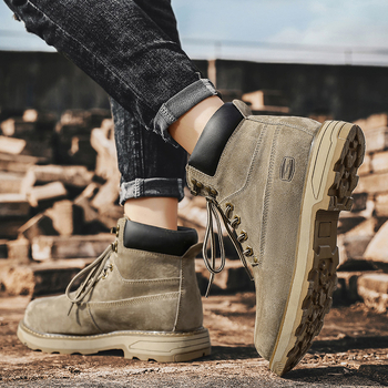 Martin čizme za muškarce – gornji dio od prave kože, gumeni potplat, EVA ulošak, mikrovlakna podstava, prednje vezivanje, zimske čizme.