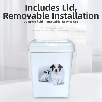 Pet Ledo plastična posuda za pseću hranu s flip-top poklopcem, vodootporna i otporna na vlagu, kapacitet 27 L