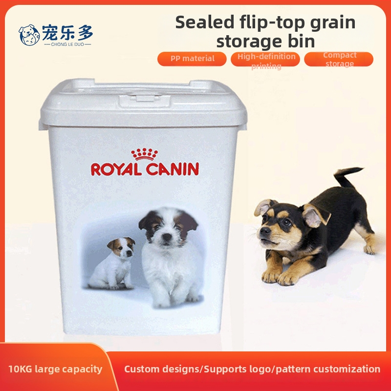 Pet Ledo plastična posuda za pseću hranu s flip-top poklopcem, vodootporna i otporna na vlagu, kapacitet 27 L