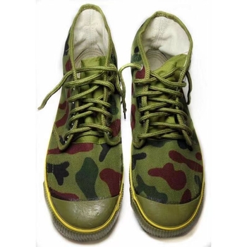 Visoke planinarske tenisice s kamuflažnim uzorkom, gornji dio od pamuka, gumeni potplat, lagane, protuklizne