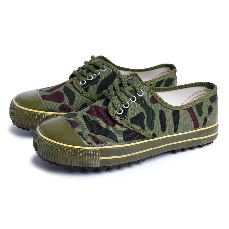Visoke planinarske tenisice s kamuflažnim uzorkom, gornji dio od pamuka, gumeni potplat, lagane, protuklizne