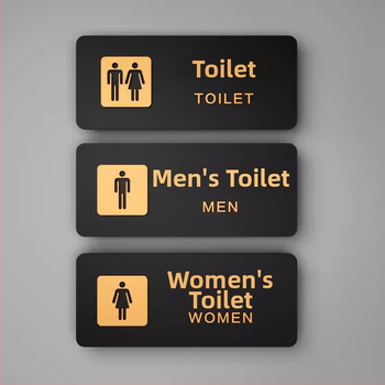 Beilong akrilne oznake za WC | samoljepljive, za hotele i kućnu upotrebu