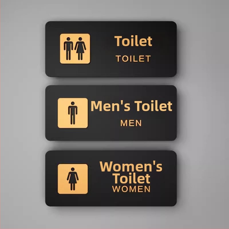 Beilong akrilne oznake za WC | samoljepljive, za hotele i kućnu upotrebu