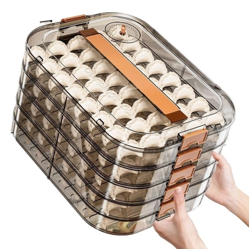 Kutija za pohranu knedli, plastična, višeslojna, prenosna, zatvorena za očuvanje svježine