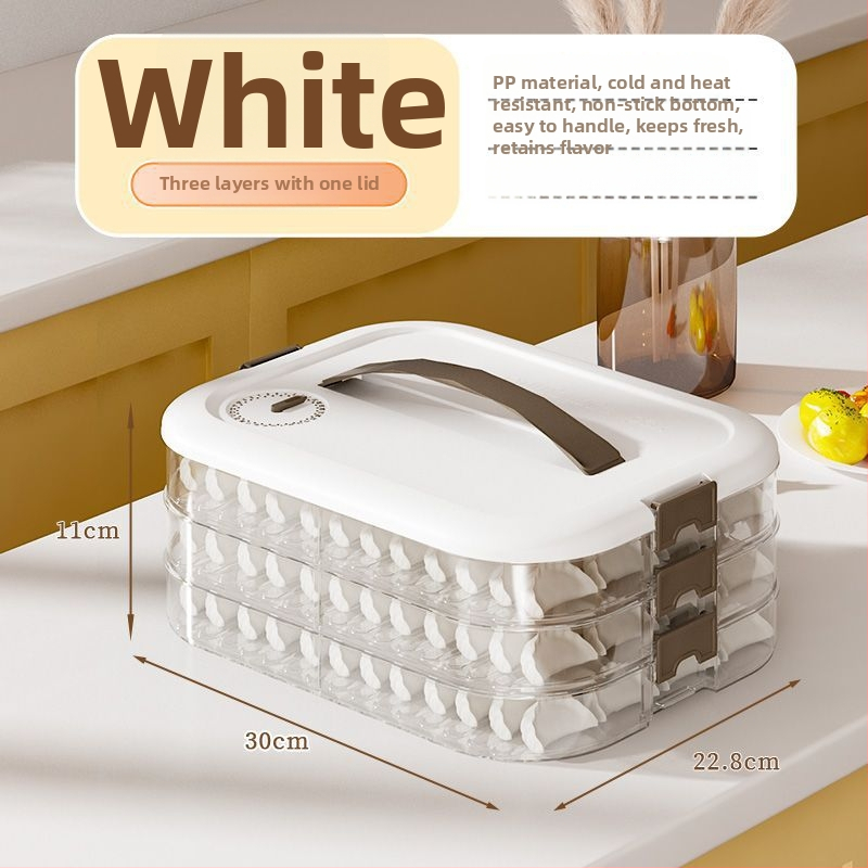 Kutija za pohranu knedli, plastična, višeslojna, prenosna, zatvorena za očuvanje svježine