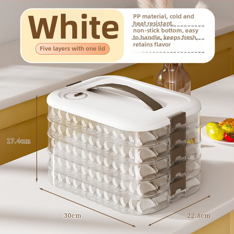 Kutija za pohranu knedli, plastična, višeslojna, prenosna, zatvorena za očuvanje svježine