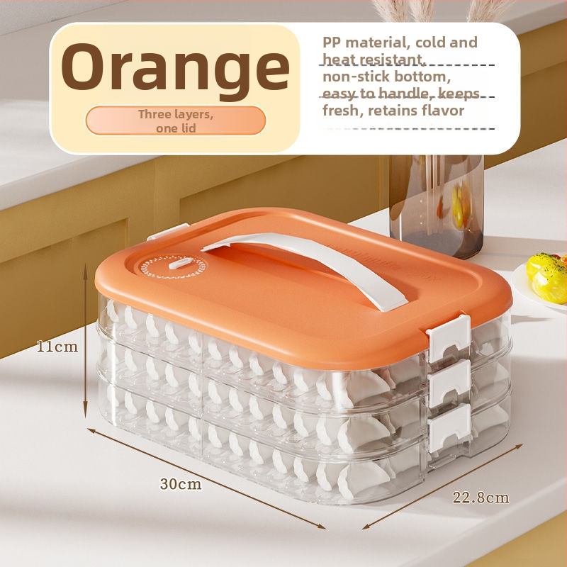 Kutija za pohranu knedli, plastična, višeslojna, prenosna, zatvorena za očuvanje svježine