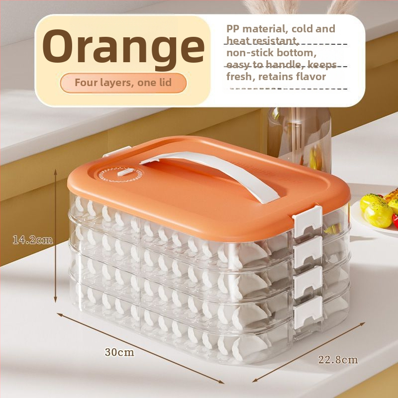 Kutija za pohranu knedli, plastična, višeslojna, prenosna, zatvorena za očuvanje svježine