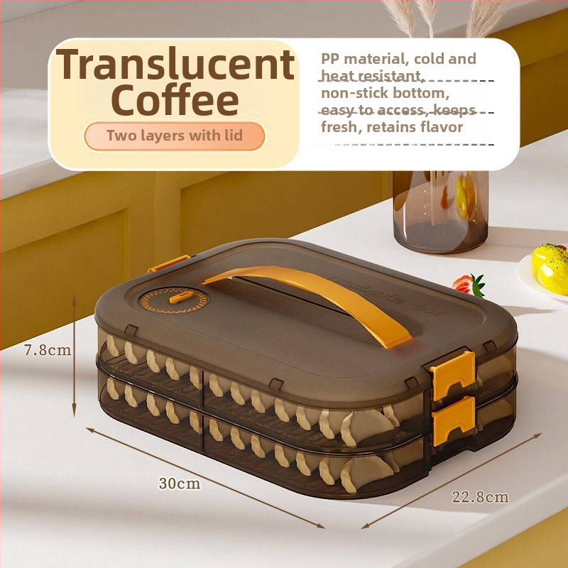 Kutija za pohranu knedli, plastična, višeslojna, prenosna, zatvorena za očuvanje svježine