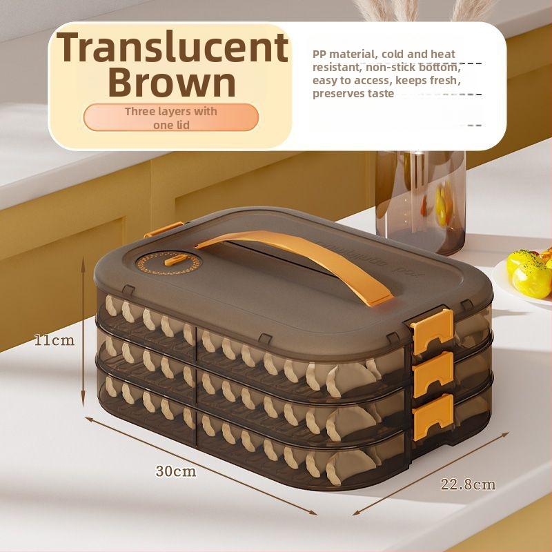 Kutija za pohranu knedli, plastična, višeslojna, prenosna, zatvorena za očuvanje svježine