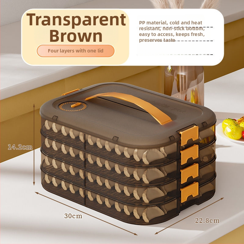 Kutija za pohranu knedli, plastična, višeslojna, prenosna, zatvorena za očuvanje svježine