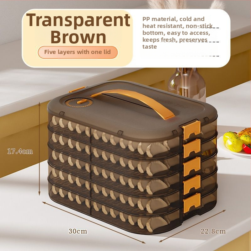 Kutija za pohranu knedli, plastična, višeslojna, prenosna, zatvorena za očuvanje svježine