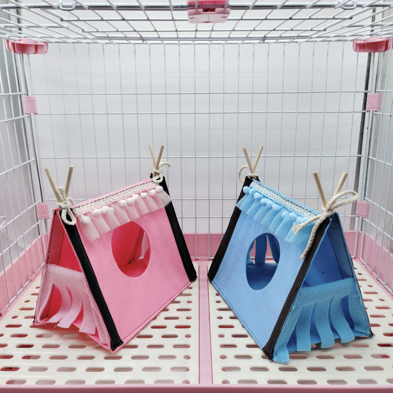 Filc kućica za hrčke – kutna kućica-štit, trokutasti oblik, unutarnja uporaba, zabava