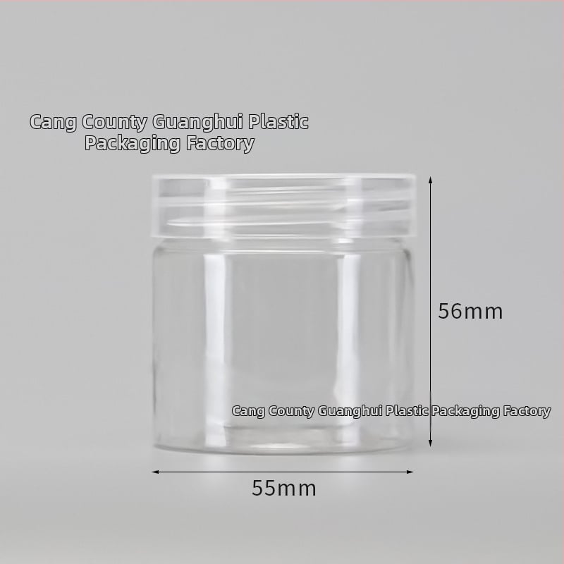 PET пластмасова банка с широко гърло, завинтващ се капак, прозрачна за домашно съхранение, разнообразни стилове