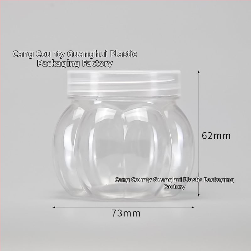 PET пластмасова банка с широко гърло, завинтващ се капак, прозрачна за домашно съхранение, разнообразни стилове