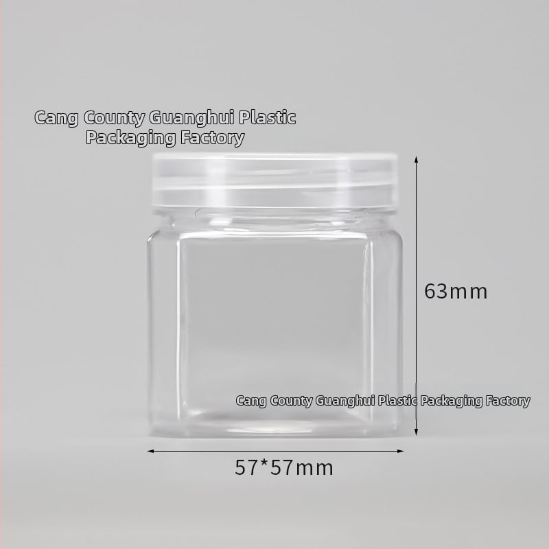 PET пластмасова банка с широко гърло, завинтващ се капак, прозрачна за домашно съхранение, разнообразни стилове