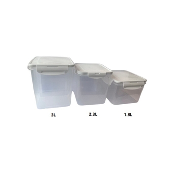 Macskaeledel-tároló légmentesen záródó fedéllel, nagy kapacitású, PP anyag, 10–25 L, modellek 7705–7708