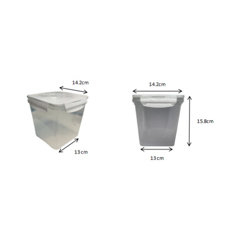 Macskaeledel-tároló légmentesen záródó fedéllel, nagy kapacitású, PP anyag, 10–25 L, modellek 7705–7708