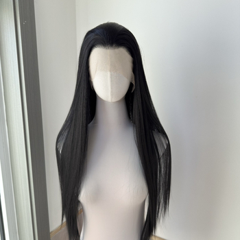 Perika s čipkom na prednjem dijelu i ručno čvorana baza, za cosplay, antički stil, za film i TV, duga ravna kosa