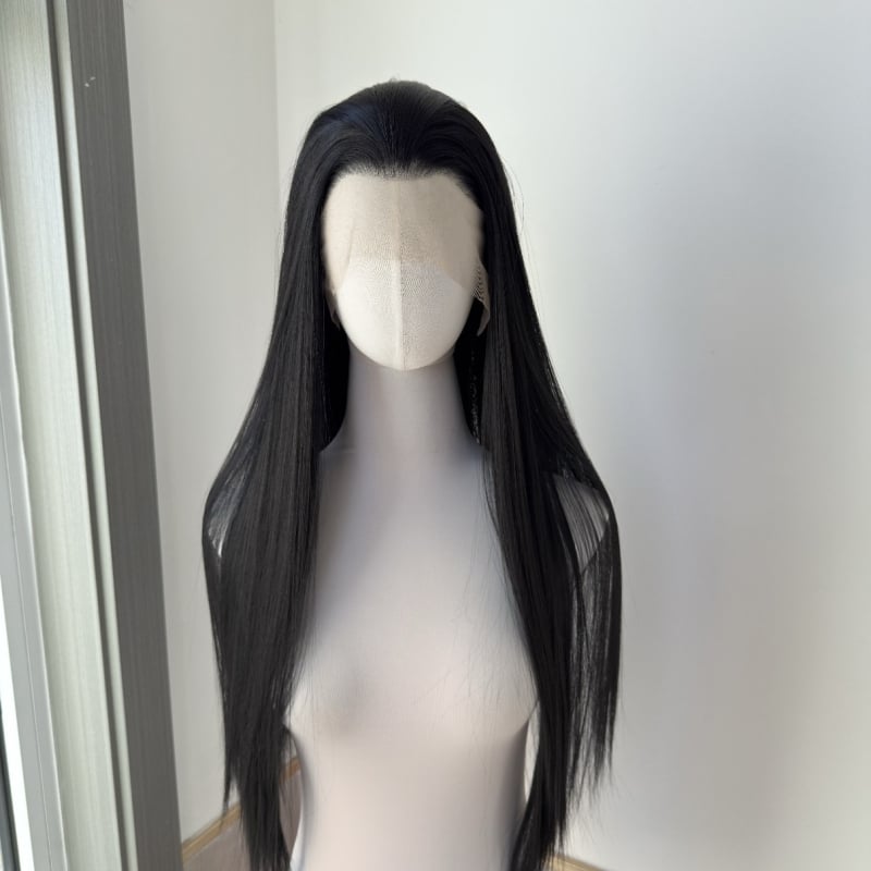 Perika s čipkom na prednjem dijelu i ručno čvorana baza, za cosplay, antički stil, za film i TV, duga ravna kosa
