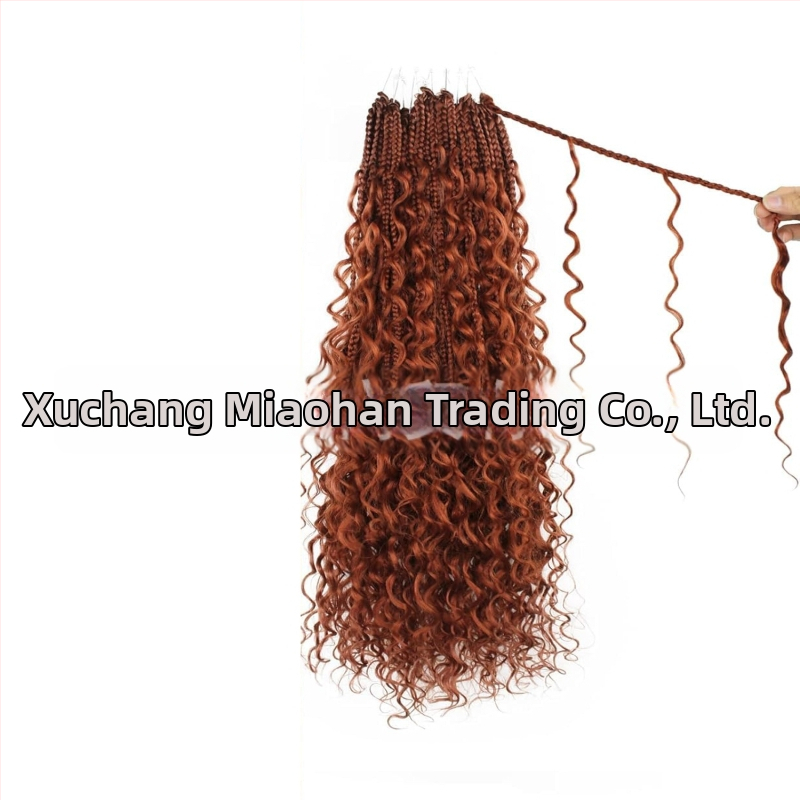 Crochet wig s trostrukom pletenicom - boemski stil, sintetičko vlakno, za žene