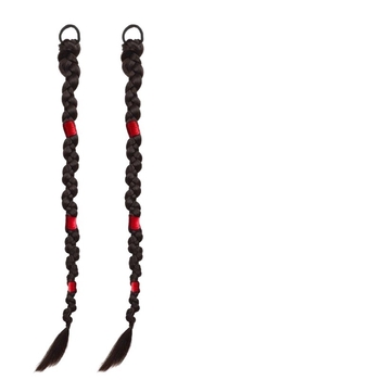 Perika s Hemp Flower pletenicom, kosa od termički otpornog svile, tkanina