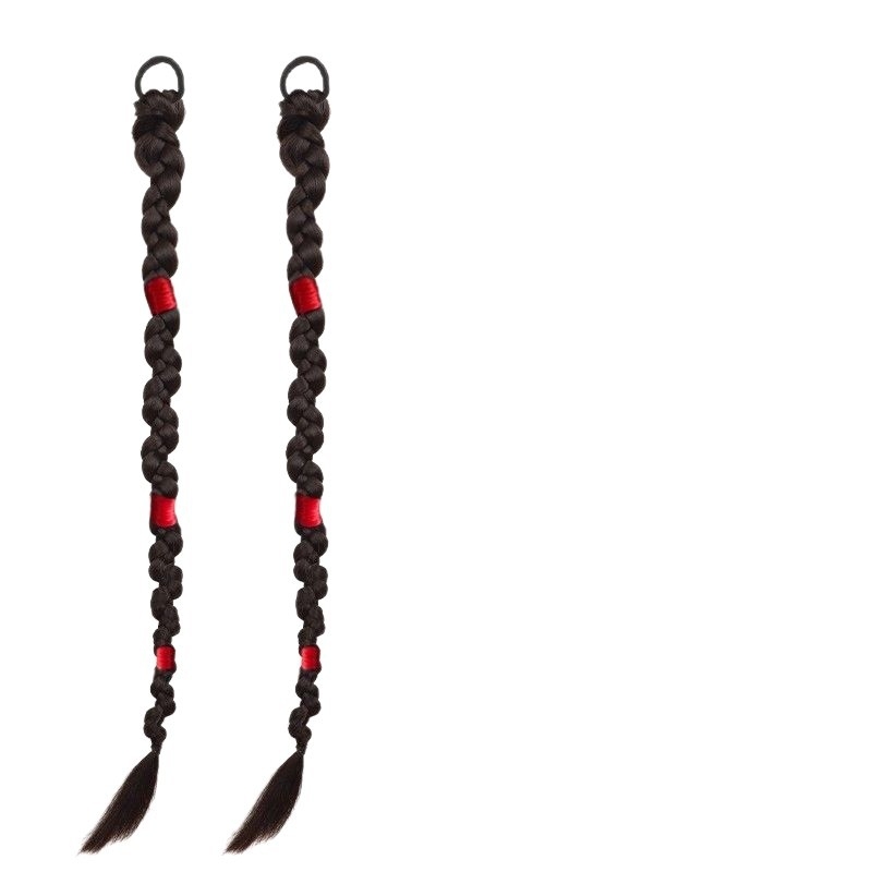 Perika s Hemp Flower pletenicom, kosa od termički otpornog svile, tkanina