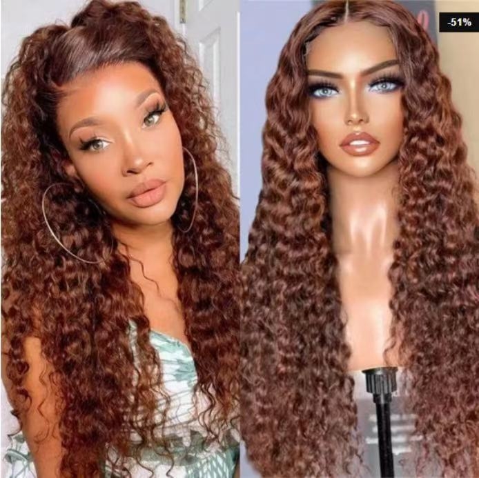 Duga kovrčava perika s dugim bangs za žene, ljudska kosa, kapica s mehaničkom konstrukcijom, stil zvijezda