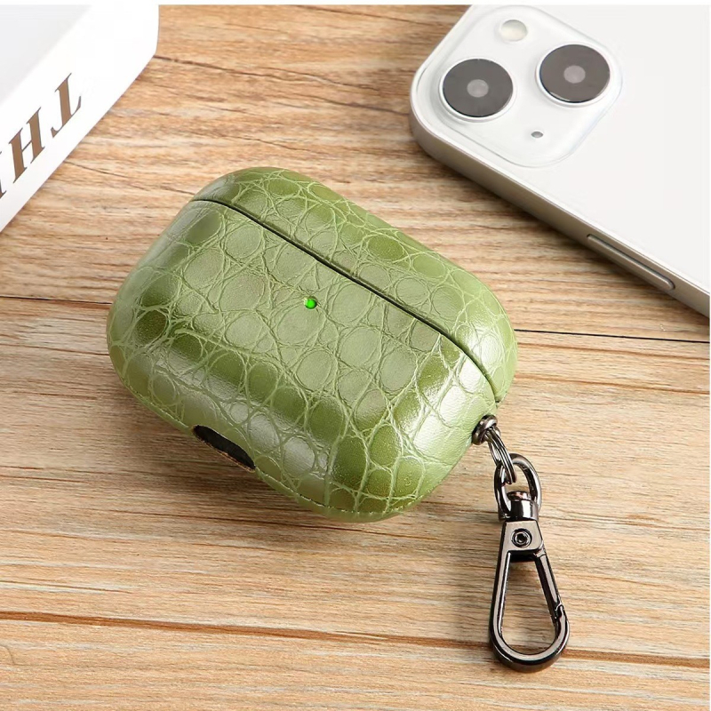 Novi poslovni stil PU kućište s imitacijom kože krokodila za AirPods Pro 3, tvrdi kućište