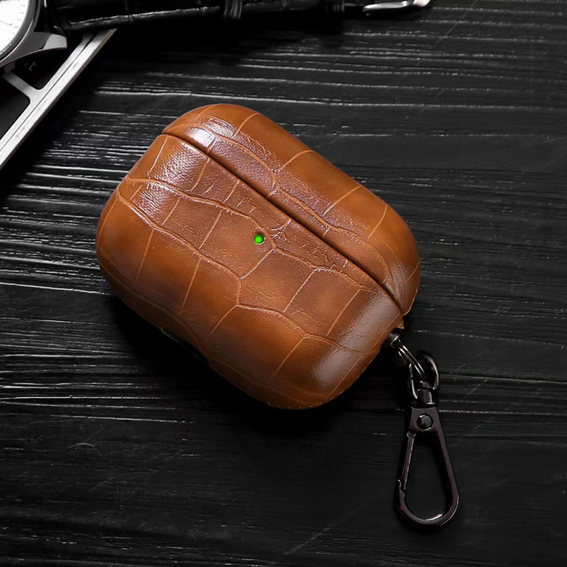 Novi poslovni stil PU kućište s imitacijom kože krokodila za AirPods Pro 3, tvrdi kućište