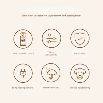 Colier portabil de dresaj pentru câini anti-lătrat, cu telecomandă, carcasă din ABS, marcă Pet on Pet, etichetă privată licențiată