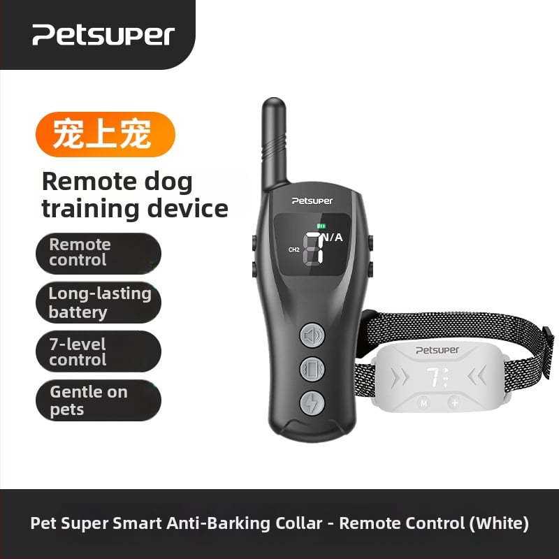 Colier portabil de dresaj pentru câini anti-lătrat, cu telecomandă, carcasă din ABS, marcă Pet on Pet, etichetă privată licențiată