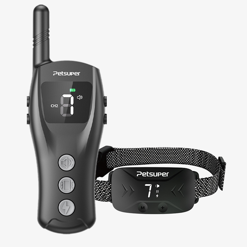 Colier portabil de dresaj pentru câini anti-lătrat, cu telecomandă, carcasă din ABS, marcă Pet on Pet, etichetă privată licențiată
