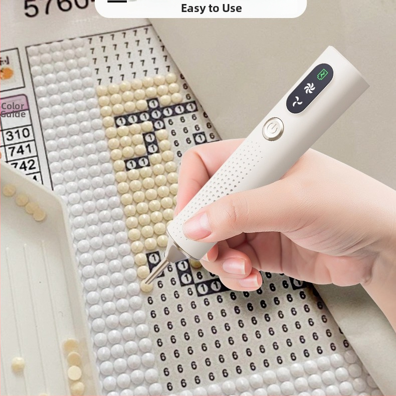 Stilou electric pentru pictură cu diamante – instrument pentru fixarea punctelor și desen; ABS material; compatibil universal