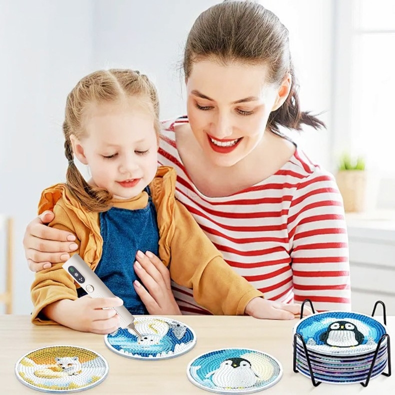 Stilou electric pentru pictură cu diamante – instrument pentru fixarea punctelor și desen; ABS material; compatibil universal