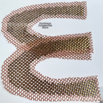 Sieťová vrchná časť topánky so strassovými ozdobami, No.30 kryštálov, model 4445, tvar U, Alley