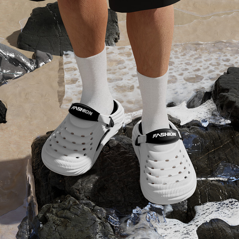 Мъжки EVA сандали с прорезан дизайн, дебел под 5–5,5 cm, сваляща се вътрешна подложка, едночастично формована пода